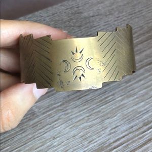 Moon etched cuff